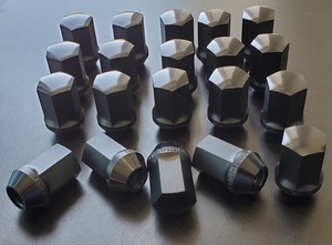 RoadsterSport Forged Alloy Lugs - Closed End, Black, Set of 20