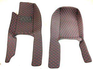 CarbonMiata Quilted Floor Mats (NA/NB) - Black/Red
