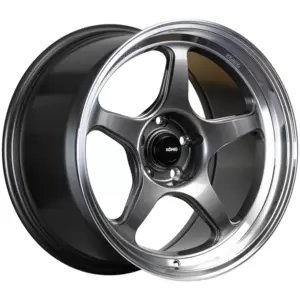 Konig Hyperspec 17x9 5x114 +40 - Anthracite Metallic with Mirror Machined Lip