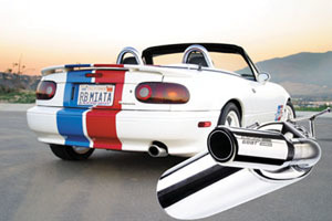 Racing Beat Single Tip NB Miata Muffler 99-05